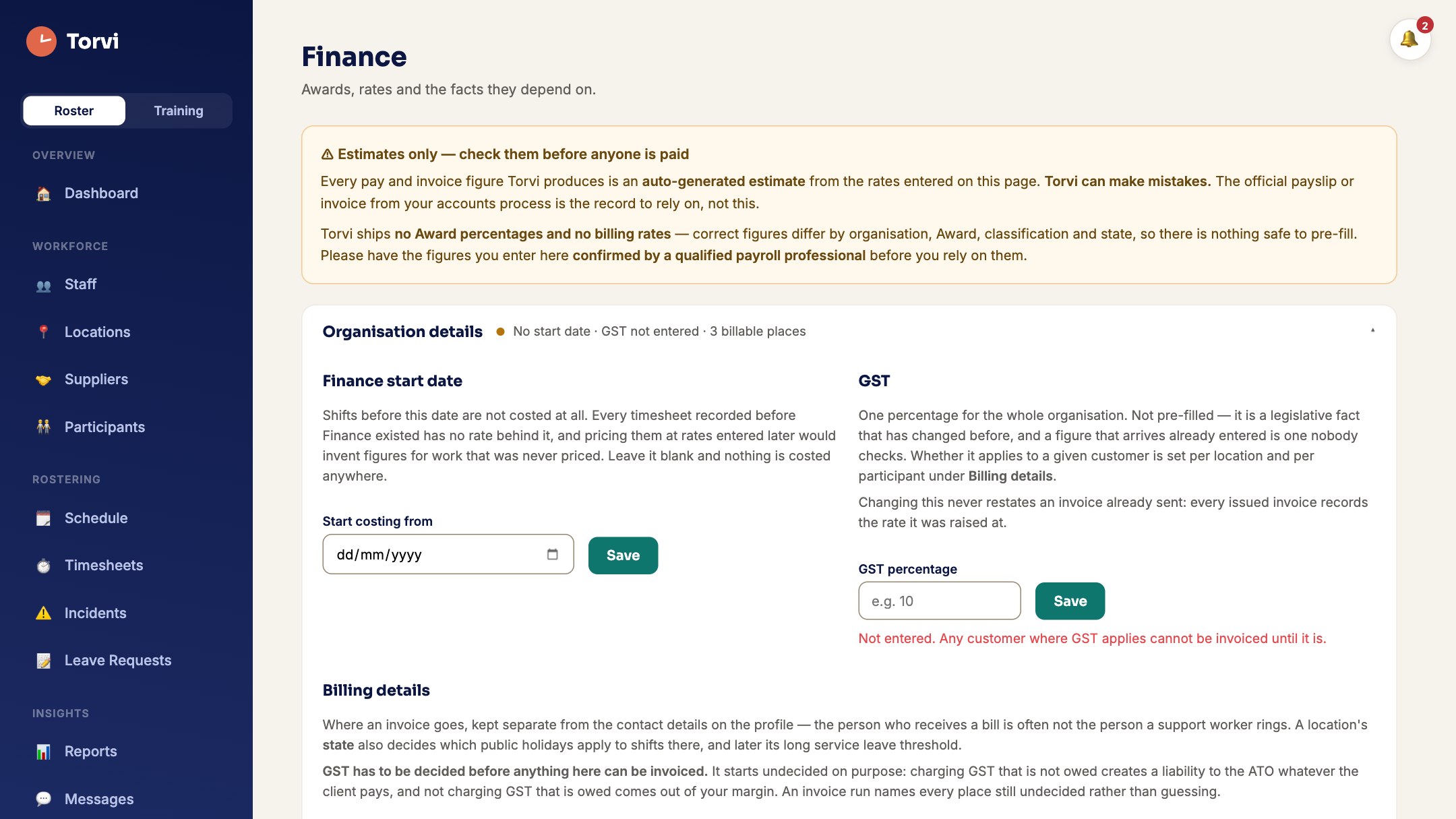 Invoices and pay runs in Finance